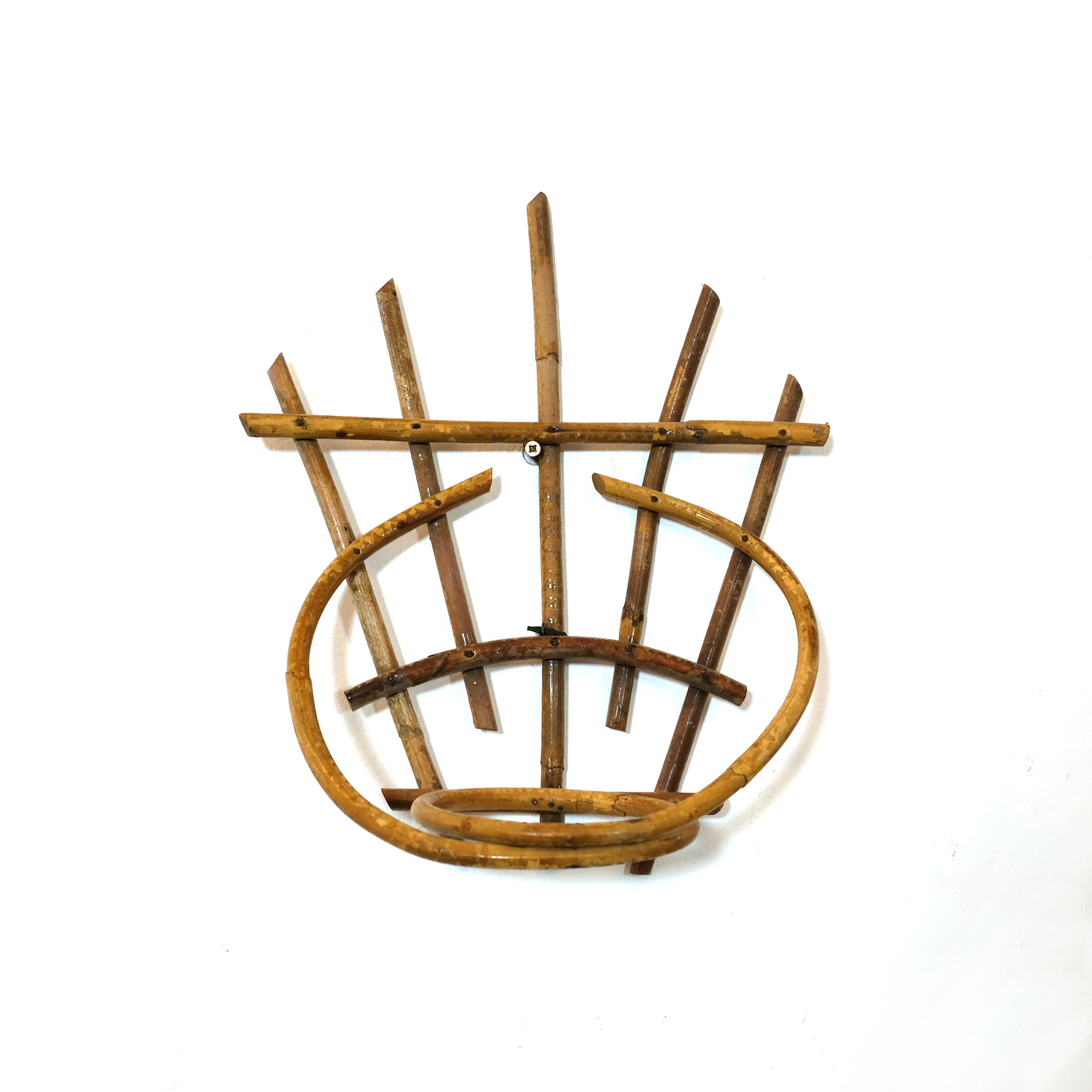 Wall rattan pot cover, 60's-70's