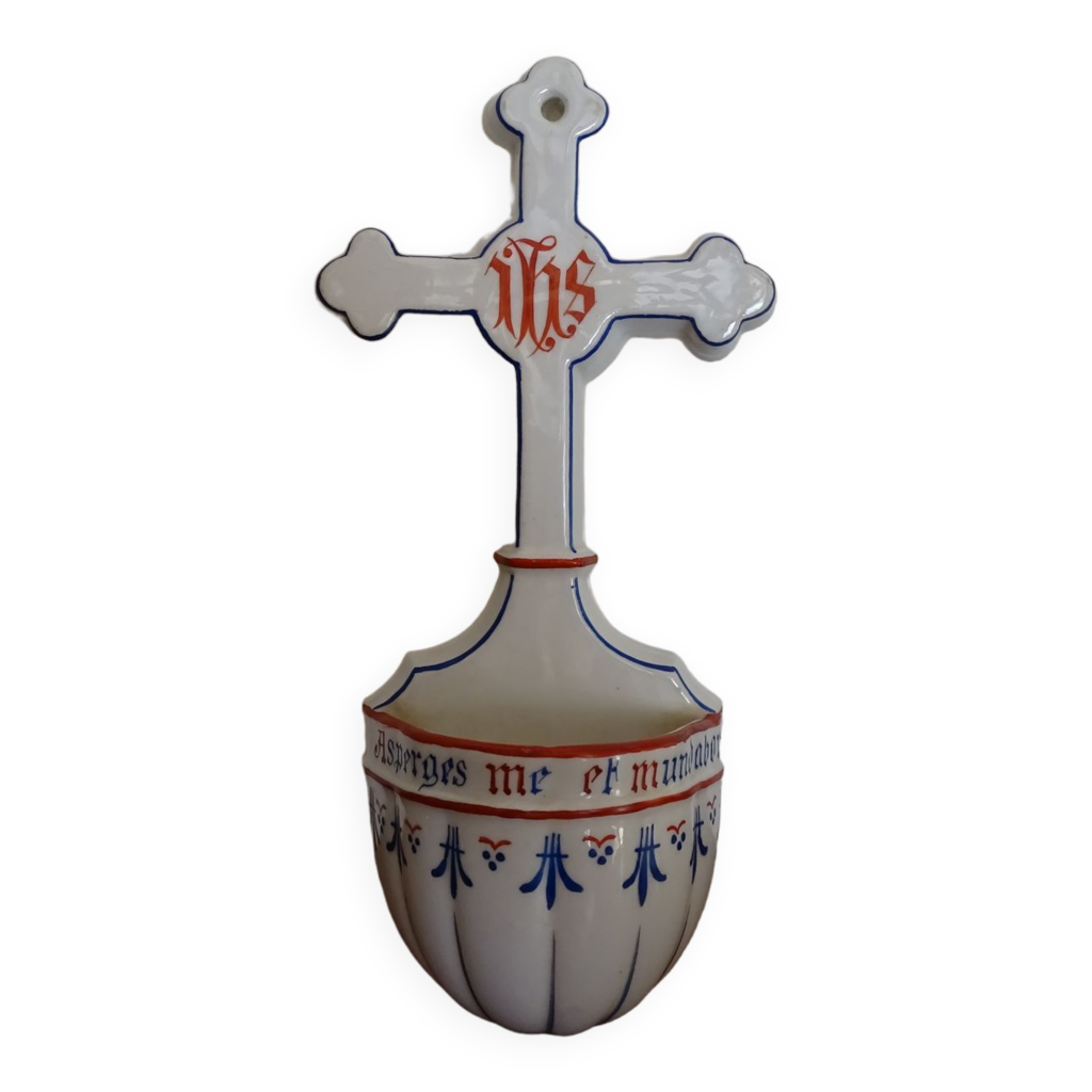 Crucifix Ancien avec Bénitier - Fin 19ème