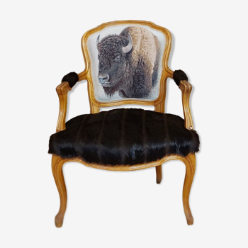 Armchair Louis XV bison