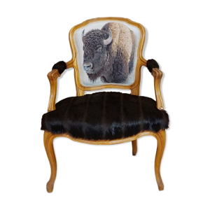 fauteuil louis XV bison