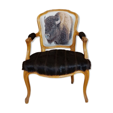 Armchair Louis XV bison