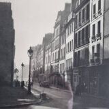Rémy Duval – Rue de l'Île Saint-Louis, photoengraving from 1946 – Framed under glass