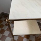 Table d’appoint laiton marbre années 60