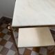 60s brass marble side table