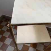 Table d’appoint laiton marbre années 60