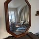 Octagonal wooden mirror