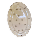 Grand plat de service ovale "Fleur de France" – Sarreguemines, années