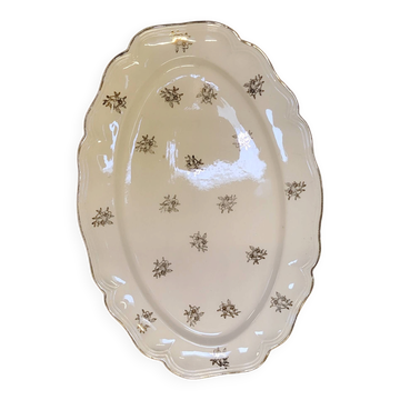 Large oval serving dish "Fleur de France" – Sarreguemines, years