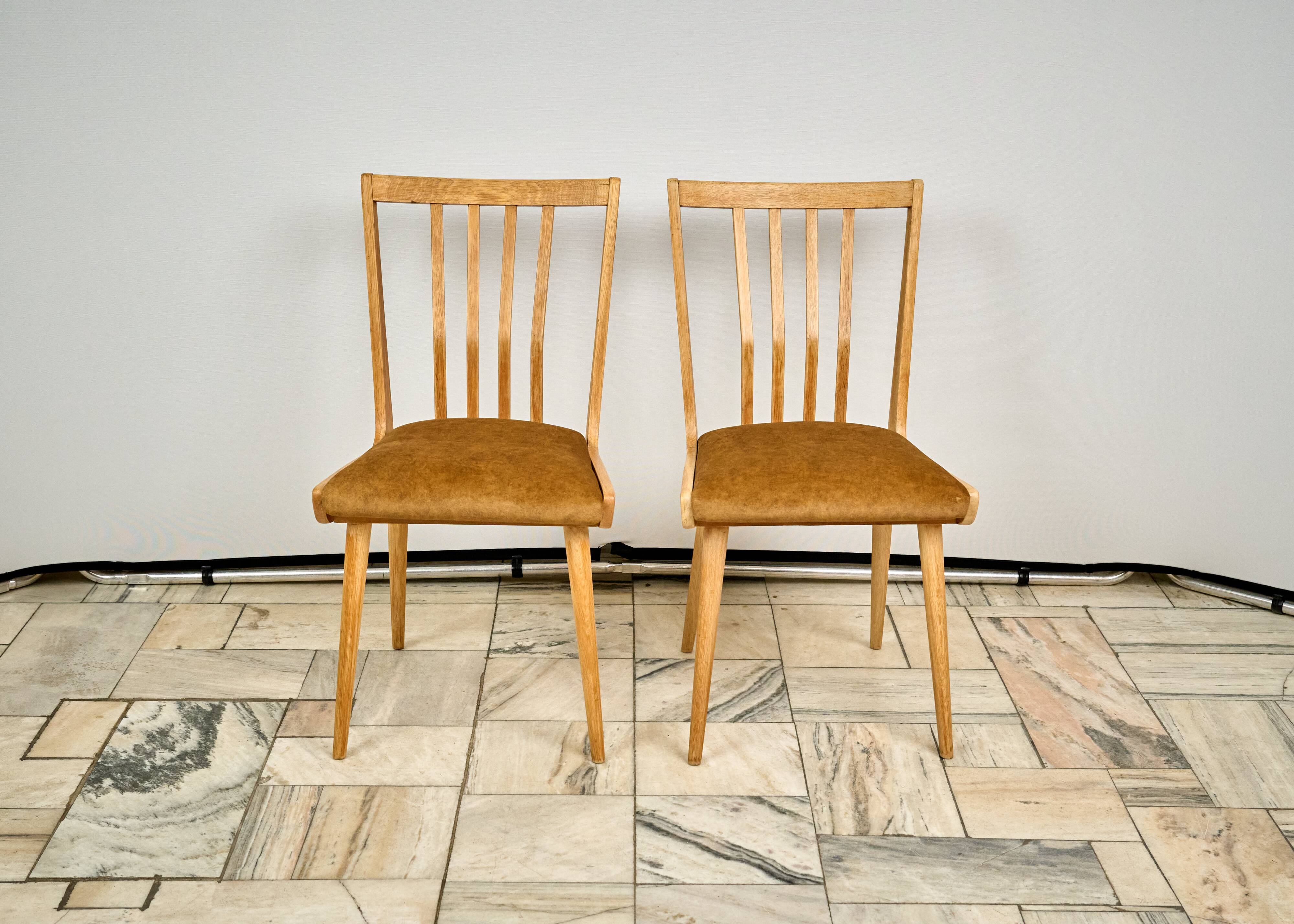 Set of 2 Dining Chairs, 1960s, Czechoslovakia