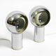 Pair of large Mid Century Space Age chrome table lamps - Made in Italy