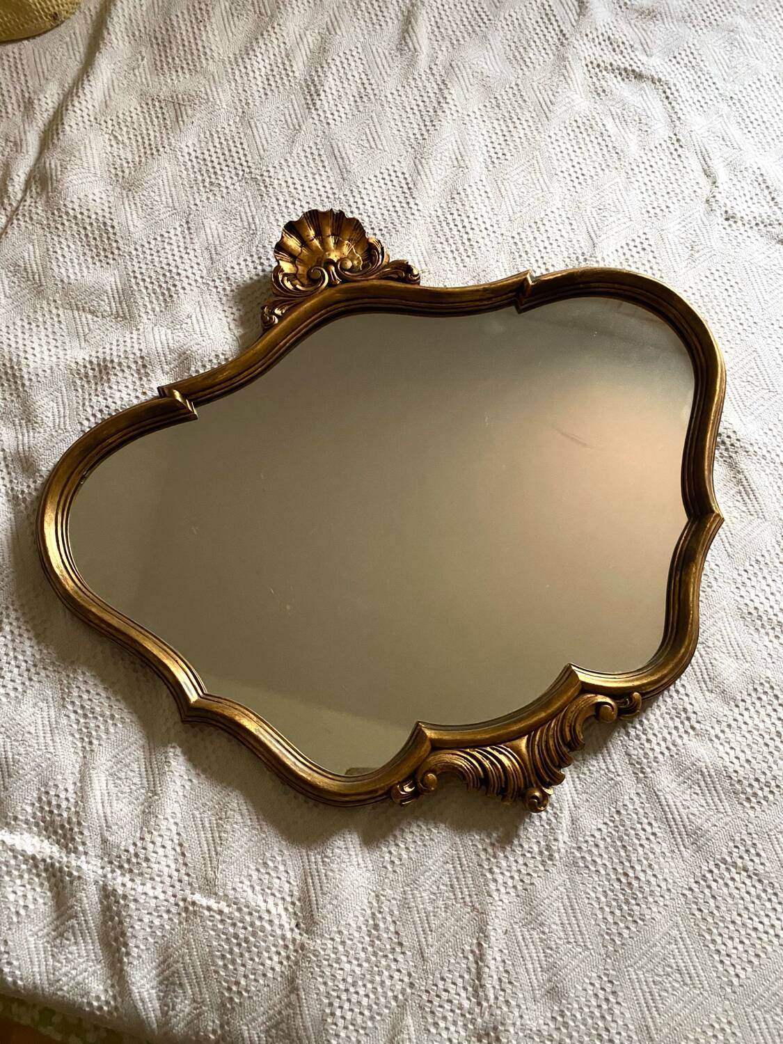 Antique Baroque Shell Mirror