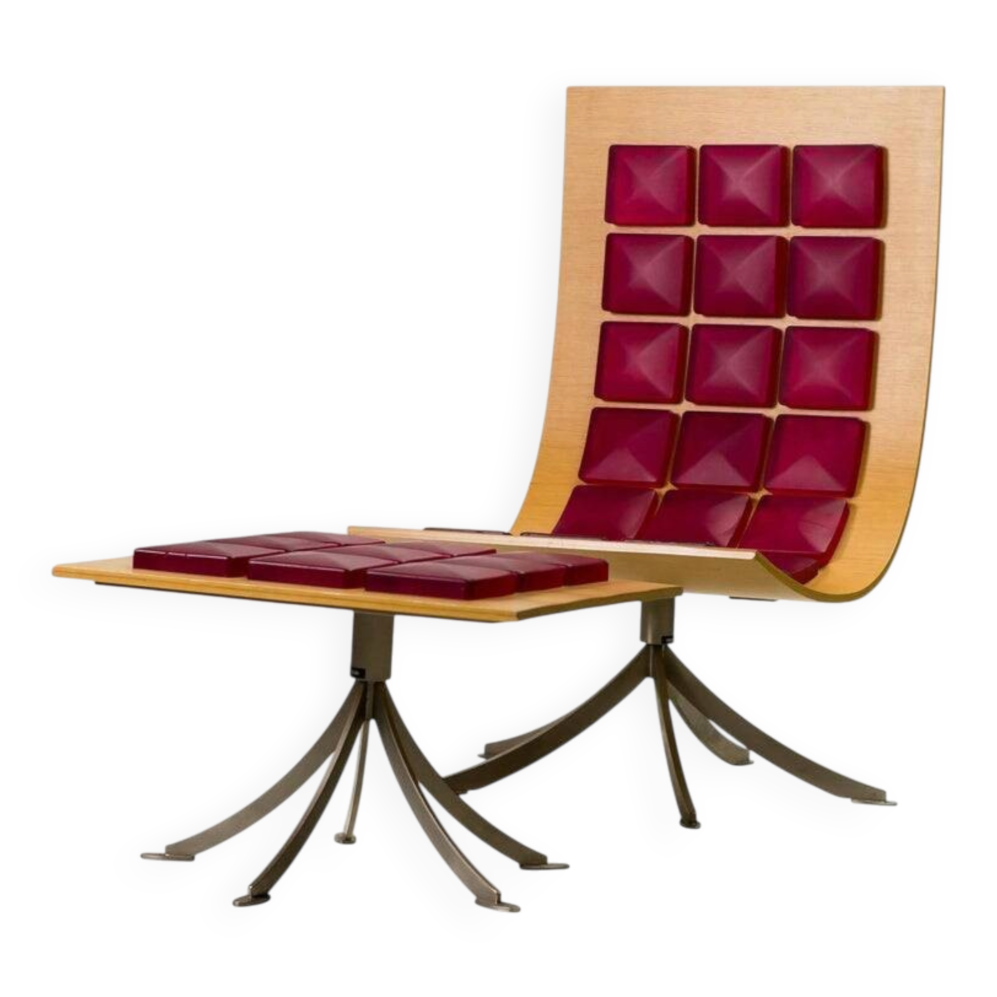 Saporiti Italia "Voyager" lounge chair and ottoman by Gaby Fois Dorell