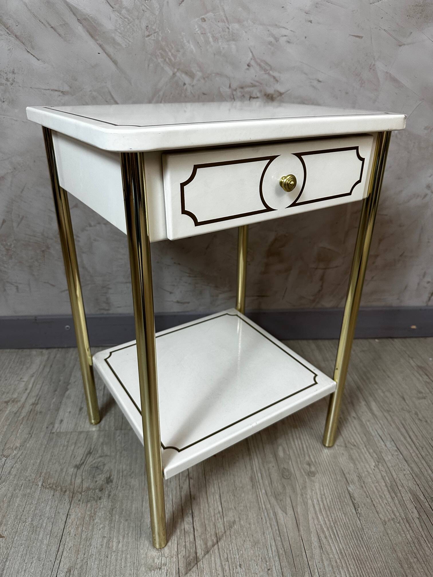 Metal bedside table