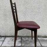 Suite of 4 chairs 1960 Scandinavian inspiration