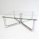 Space age chrome & glass coffee table 1970s