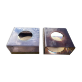 Pair of plexi design wall lamps