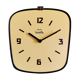 Formica vintage clock silent wall clock "Yellow electro star"