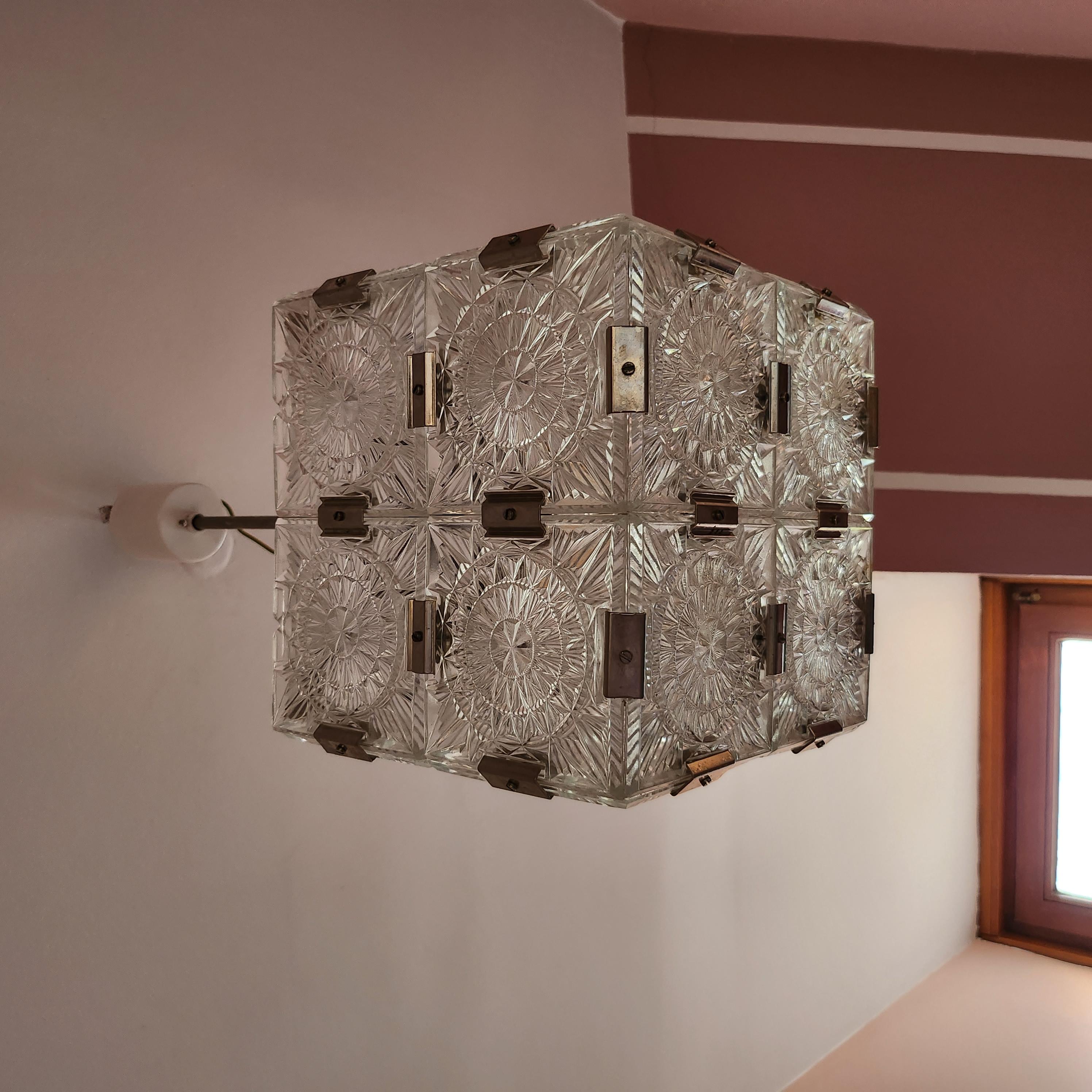 Glass chandelier from the c. 1970