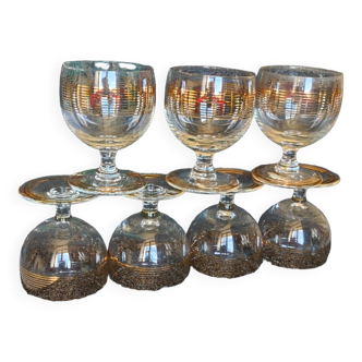 Set of 7 small alcohol glasses