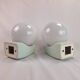 Pair of space age wall lights, art deco bathroom bedside night light