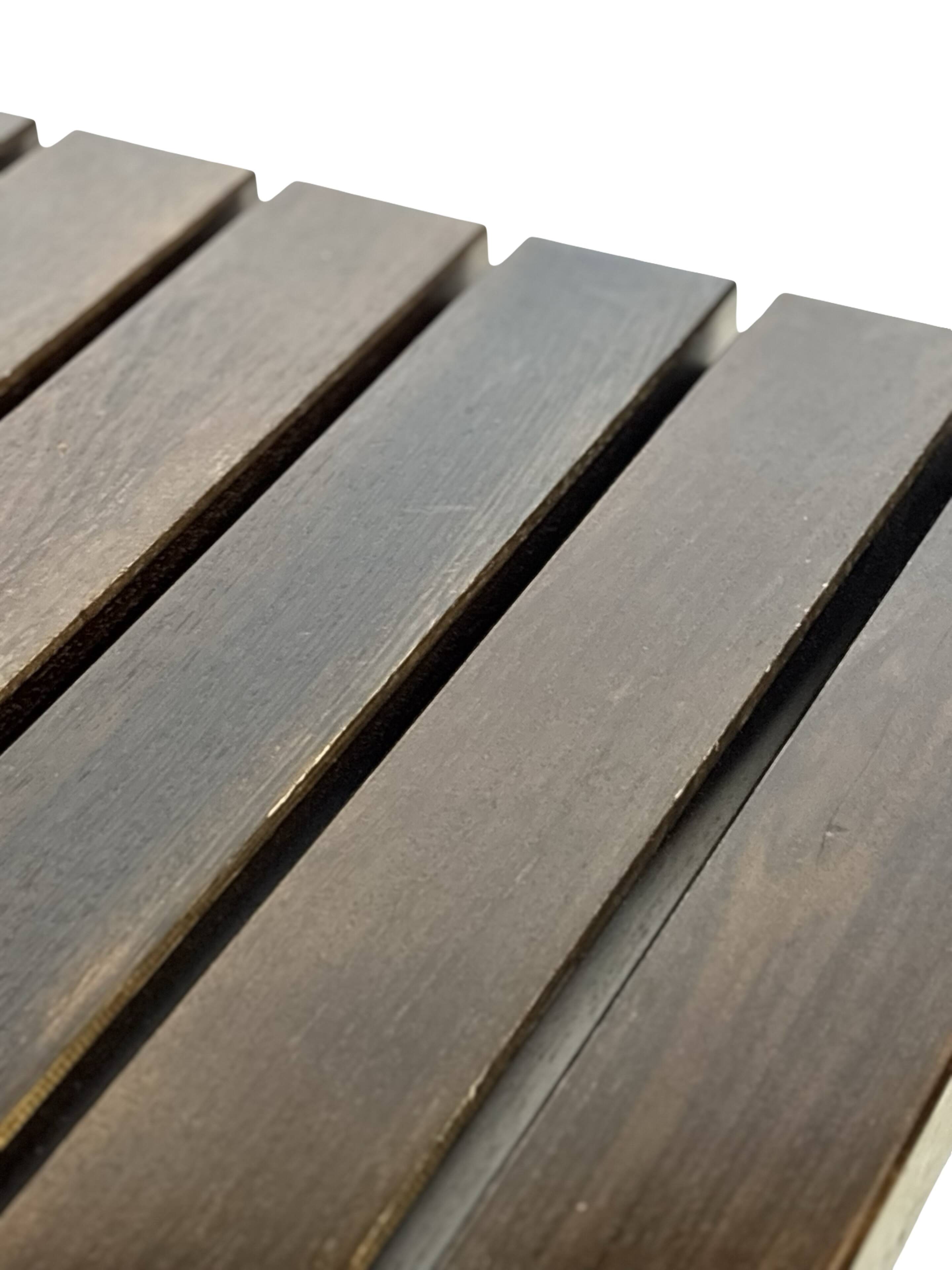 Vintage slatted coffee table design Wenge solid 70s minimalist