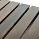 Vintage slatted coffee table design Wenge solid 70s minimalist
