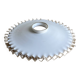 Vintage white serrated opaline pendant light
