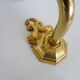 Pair of wall sconces with carp fish, brass and opaline globe.