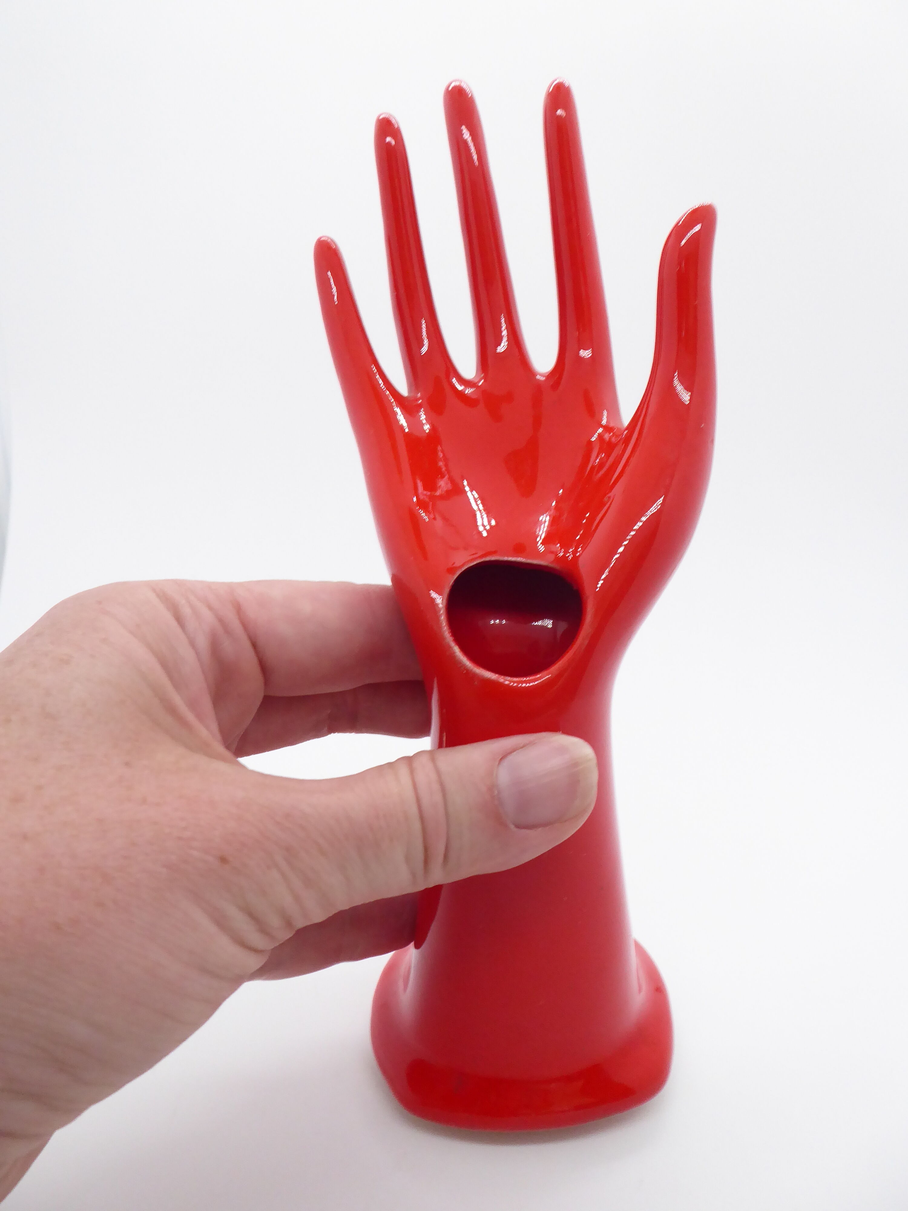 Vintage ceramic hand baguier soliflore