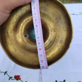 Golden brass candle holder