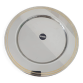 Alessi Ettore Sottsass / Assiette de service inox 18/10 et doré NG5100