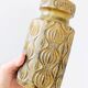 Vase vintage Scheurich années 60, décor Amsterdam jaune et brun