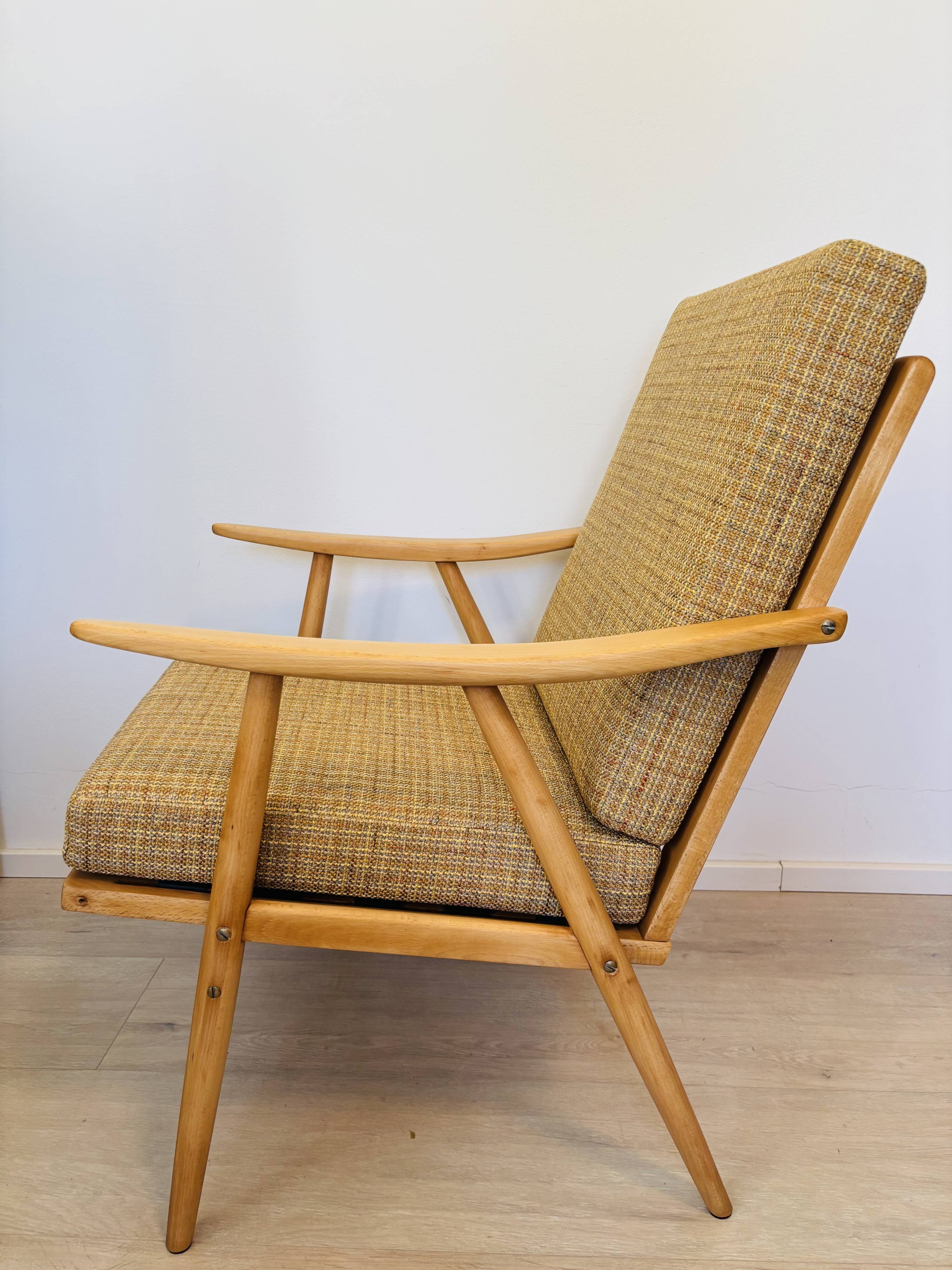Fully restored boomerang lounge armchair by ton from czechoslovakia 1960’s