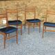 Set of 4 Scandinavian-style teak chairs from the 1970s.