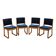Set of four beech chairs, Danish design, 1950s, designer: Holger Jacobsen,