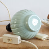Pied de lampe, ancienne bouteille en verre peint