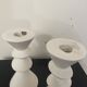 Pair of plaster candlesticks 1980