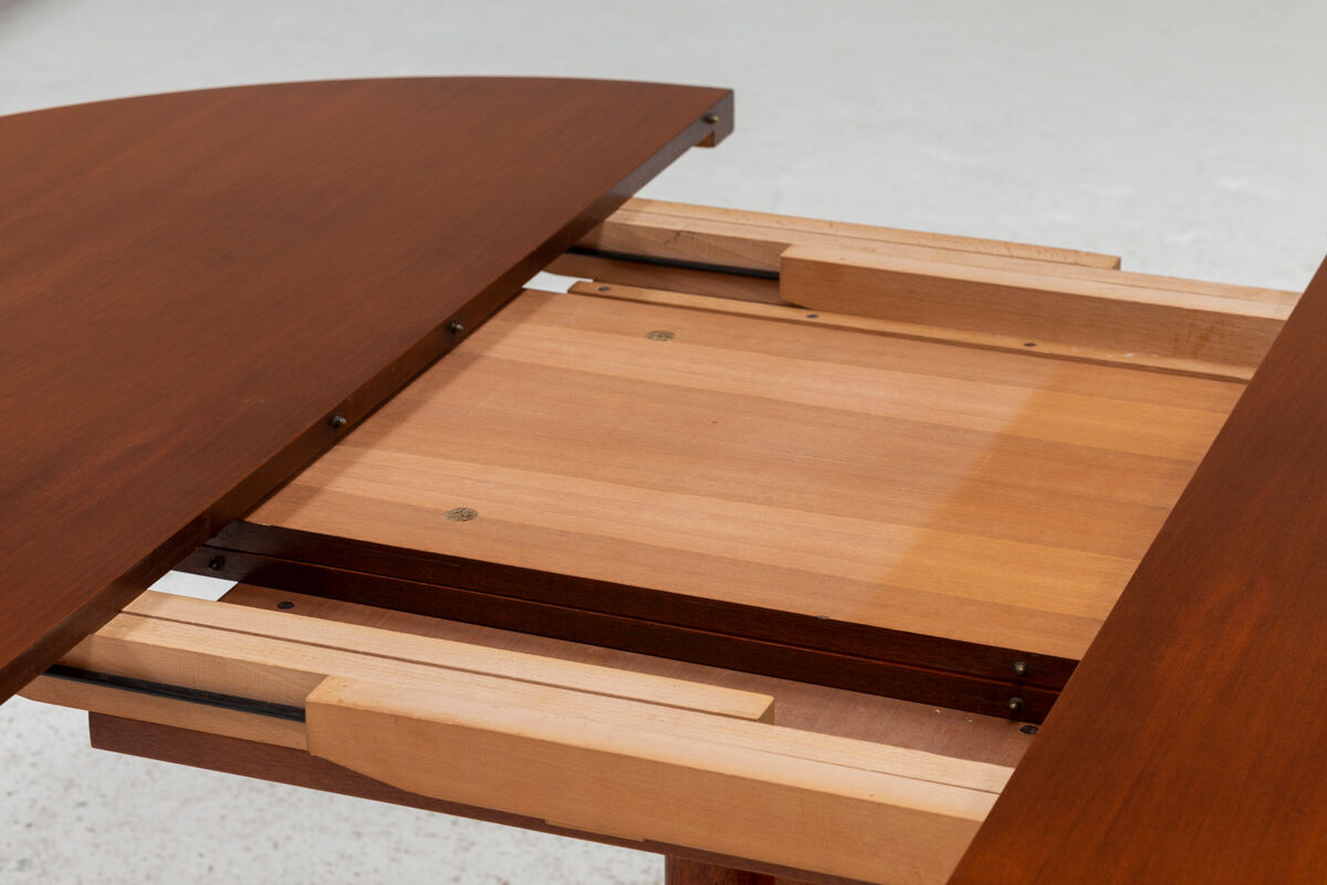 Round to oval danish dining table, Denmark, 1960’s