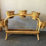 Rattan plant holder, 60s