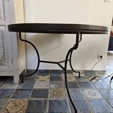 Table ronde en Zellige bleu