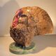 Domien ingels for ceramaes 'turkey' rare polychrome animal sculpture c