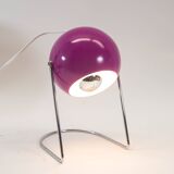 Lampe de table de l’ère spatiale | violet et chrome | Millésime années 70