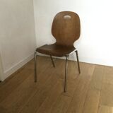 Vintage chair wood and chrome