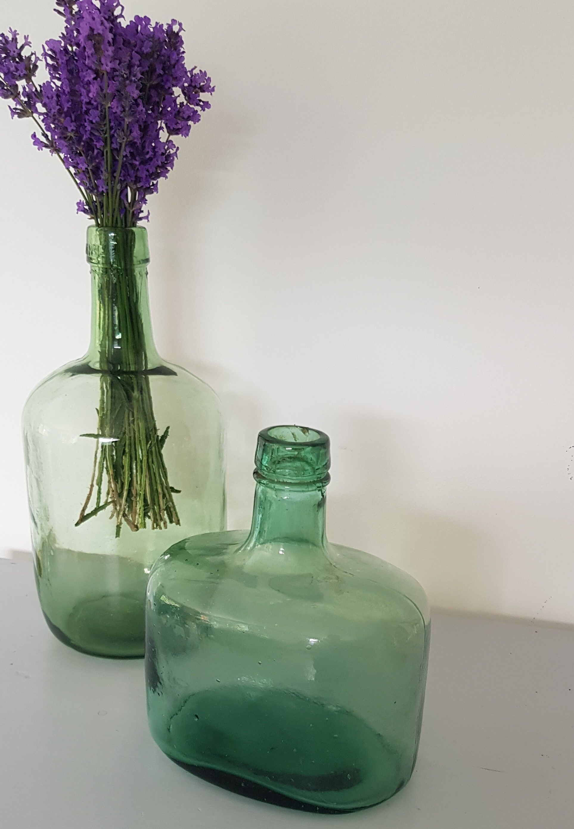 Bluish green bottle