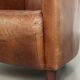 Fauteuil aviateur en cuir de vachette de couleur cognac