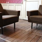 Danish Club armchairs 60s 70 khaki