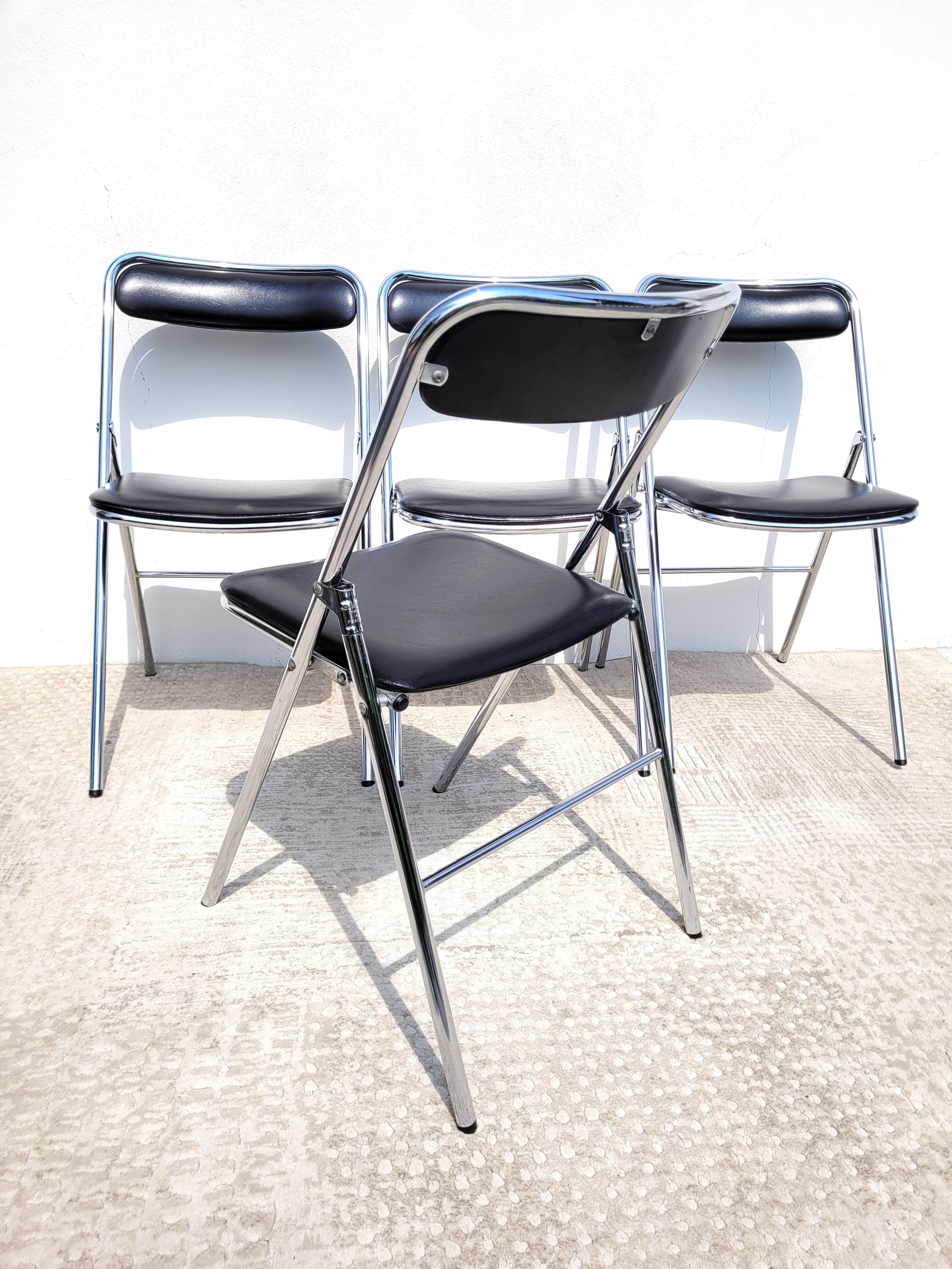 Set 4 folding chairs Souvignet