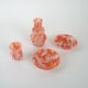 Set of artistic glass items, Italian design, 1970s, production: Italy