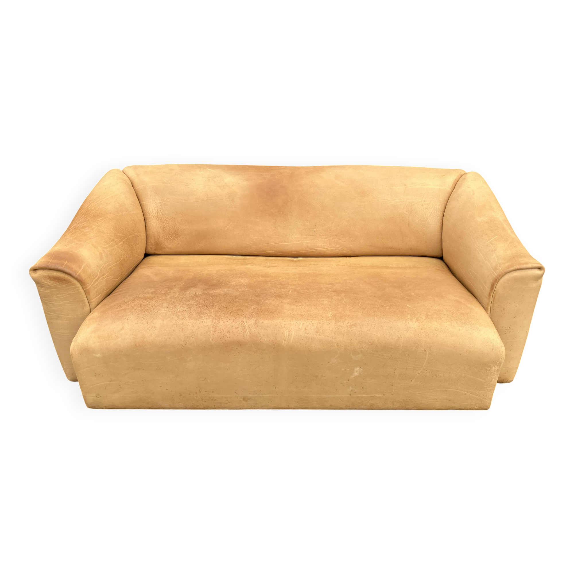 De Sede Ds-47 driezit, Cognac 5mm NECK Buffel leder topstaat