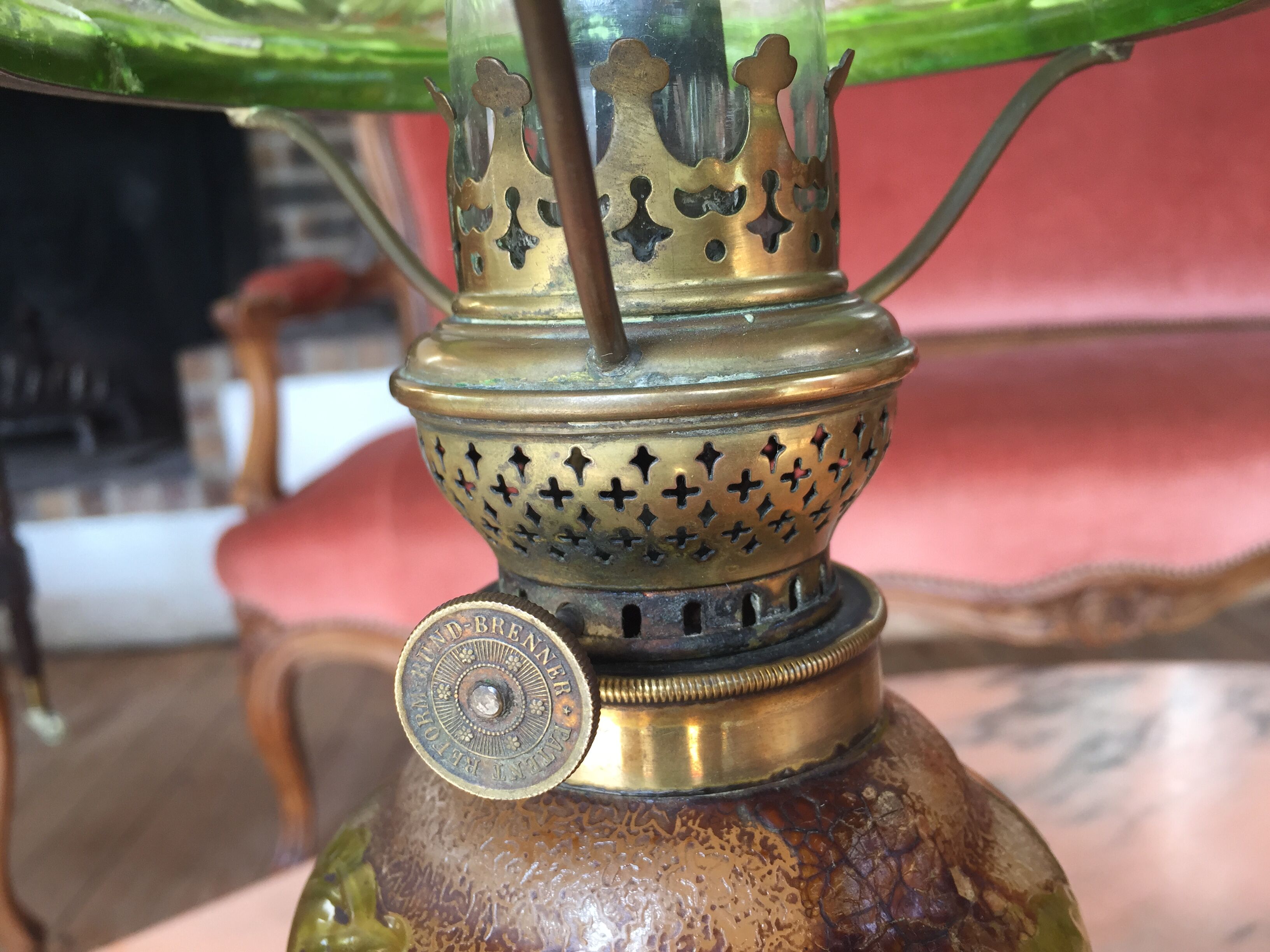 Patent Reform Lamp Rund Brenner, Art Nouveau, 1900, origin Germany